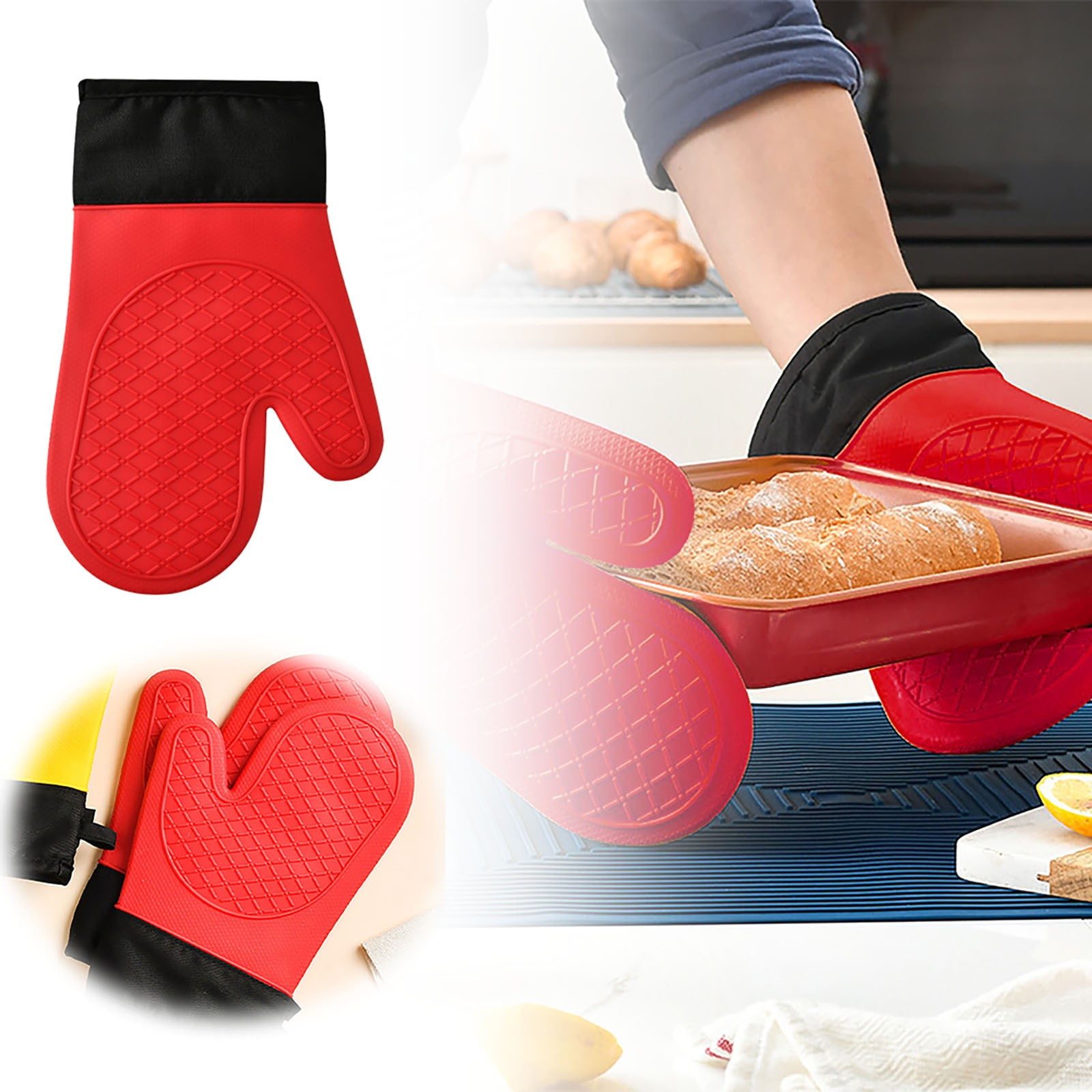 Pedicure Gloves Silicone Microwave Oven Gloves Integrated Oven Baking