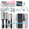 Pedicure Kit, Stainless Steel Foot File Set, Includes Dual Sided Coarse