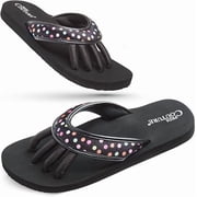 Pedicure Sandals for Women   Pedi Couture Flip Flops with Built-In Toe Separators, No Smudge Nail Drying, Comfortable Spa Slippers for Home & Salon