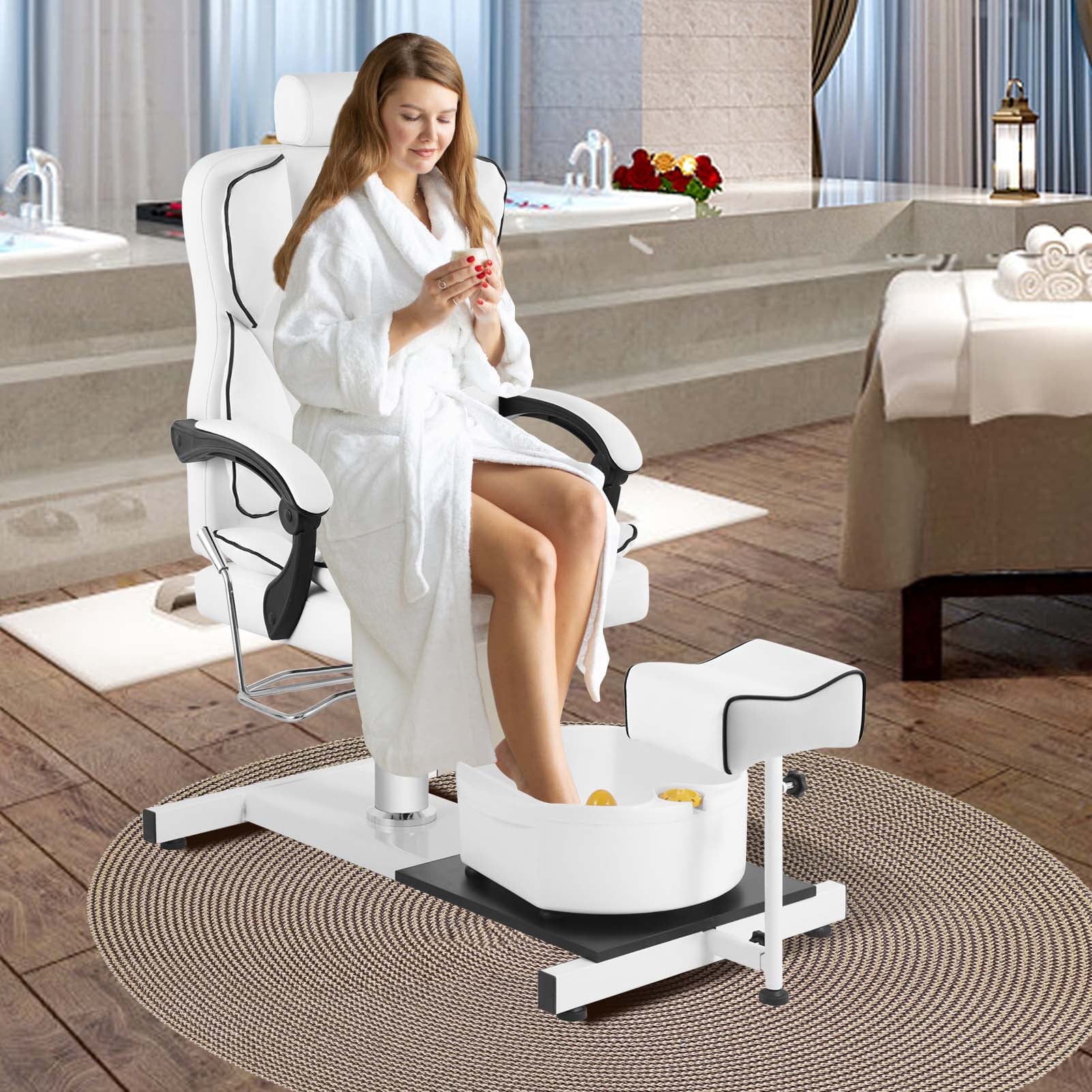 Pedicure Station No Plumbing, Hydraulic Lift Pedicure Chairs with Stool ...