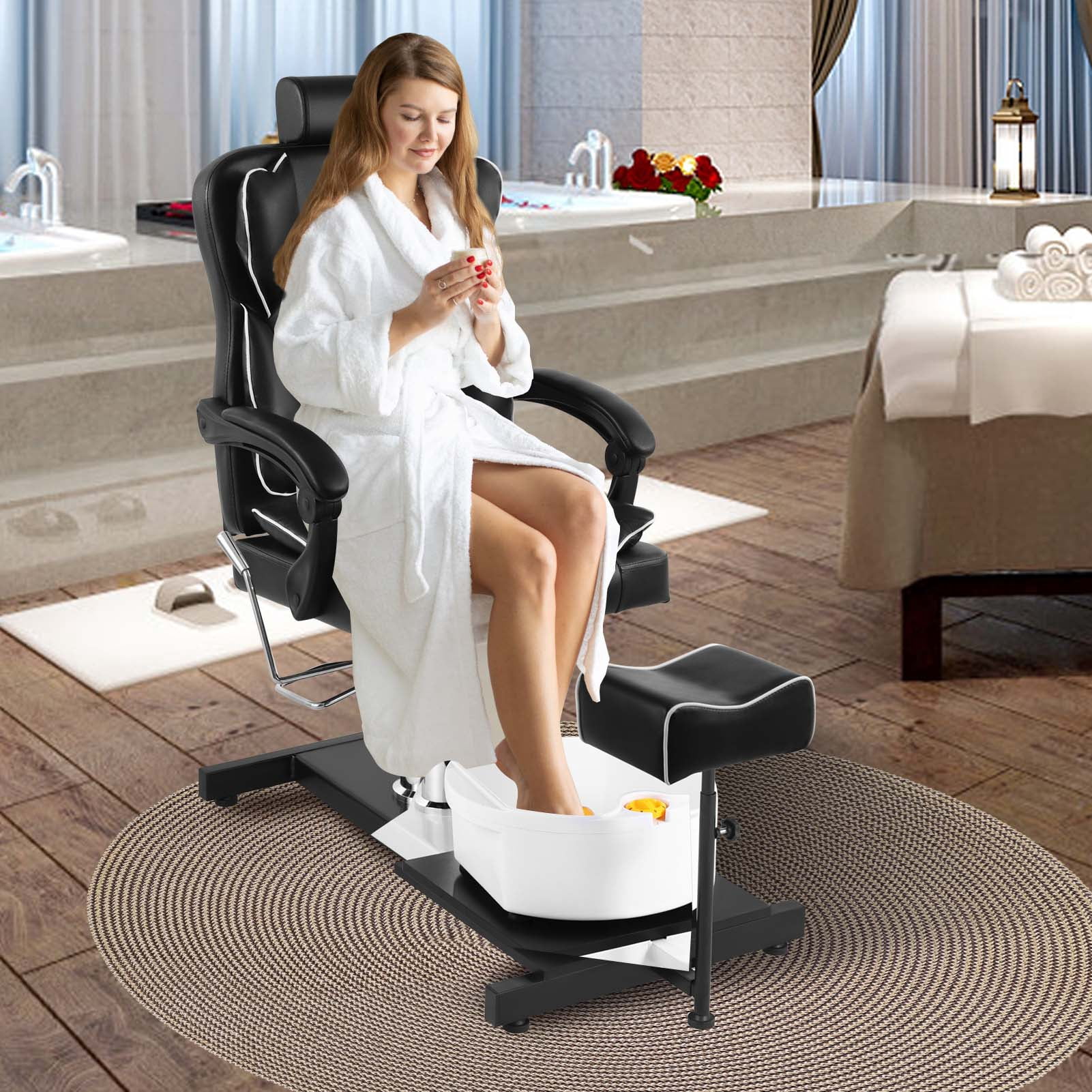 Pedicure Station No Plumbing, Hydraulic Lift Pedicure Chairs with Stool ...