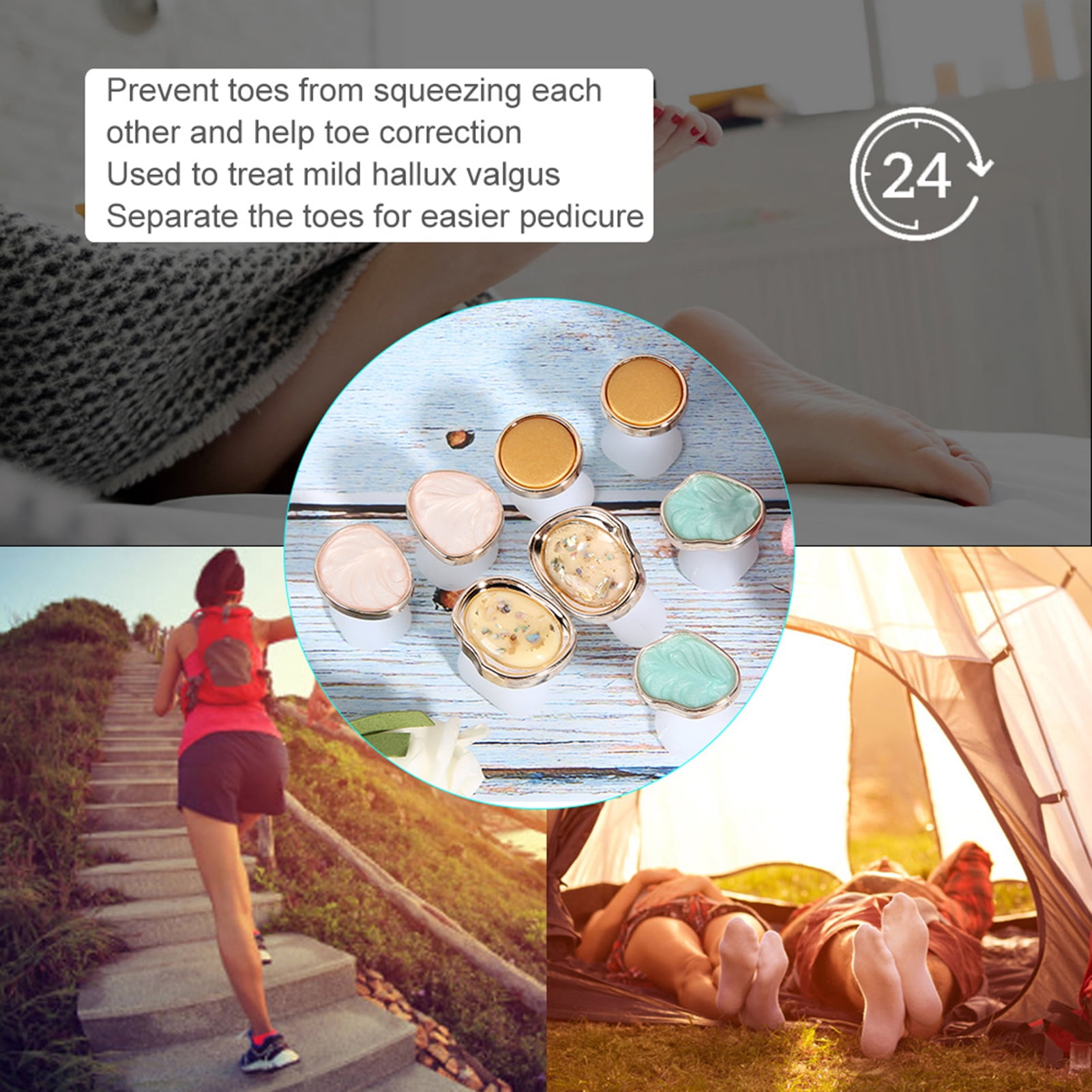 Pedicure Toe Separator, Reuse Comfortable To Wear Toe Separator, For