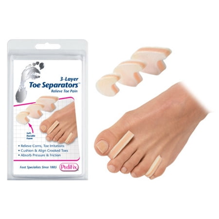 Pedifix 3-Layer Toe Separators - 6 Pack, Medium