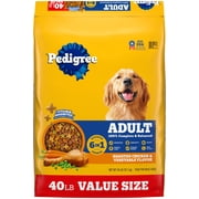Pedigree Complete Nutrition Adult Dog Food, Roasted Chicken & Vegetable Flavor, 40 lb Bag