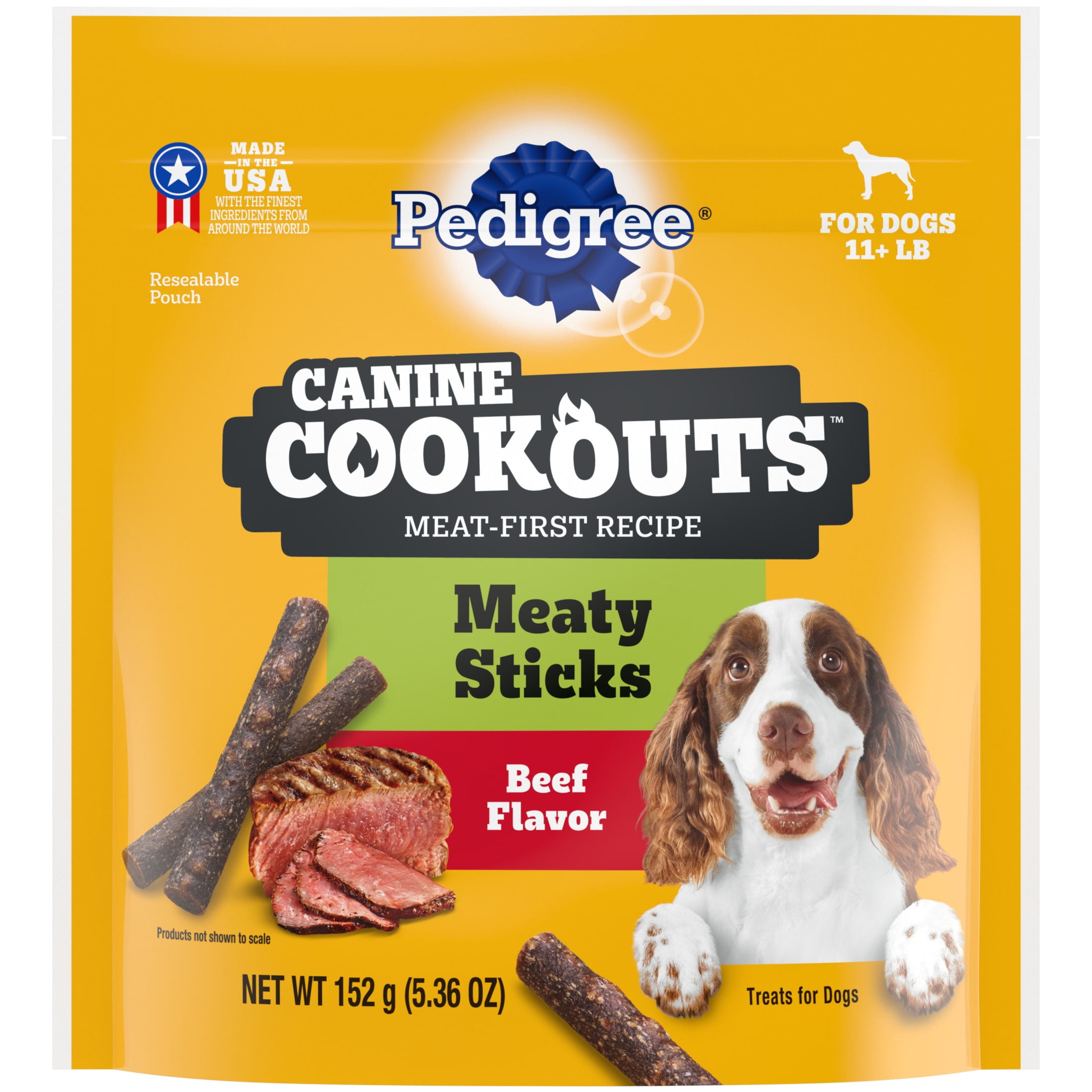 Pedigree Canine Cookouts Beef Flavor Meaty Sticks Dog Treats 5.36 oz
