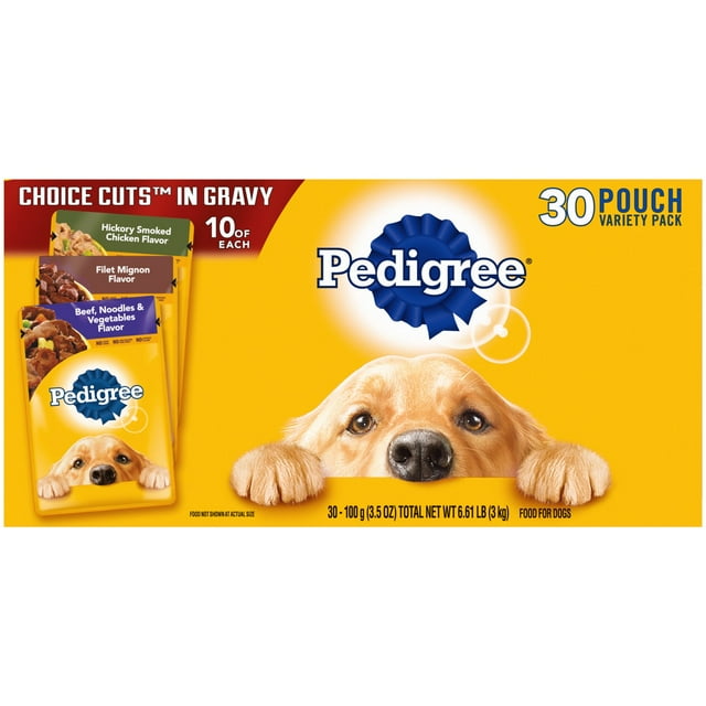 Pedigree Choice Cuts Gravy Wet Dog Food Variety Pack, 3.5 oz Pouches