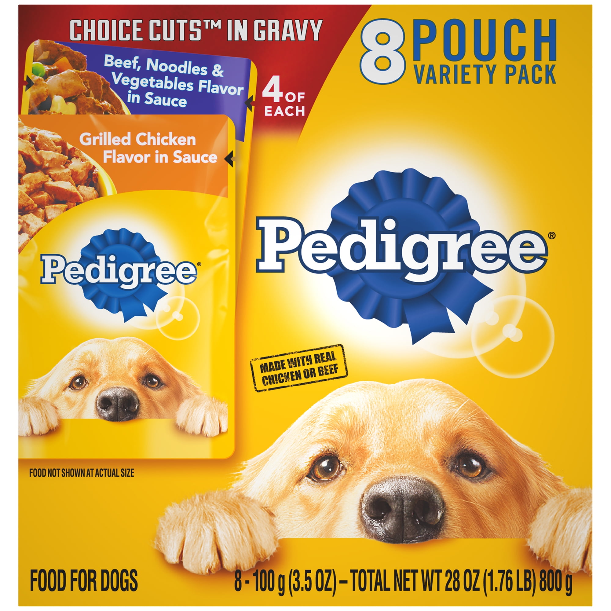 Pedigree Choice Cuts In Gravy Adult Soft Wet Dog Food 8-Count Variety Pack, 3.5 Oz Pouches