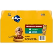 Pedigree Choice Cuts In Gravy Adult Wet Dog Food Chicken & Rice Multipack, 13.2 oz Cans 24 Pack