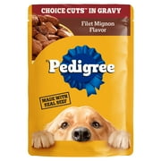 Pedigree Choice Cuts In Gravy Adult Soft Wet Dog Food Filet Mignon Flavor, 3.5 oz Pouches