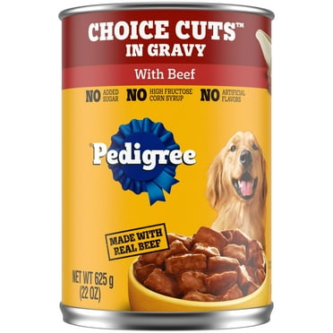 Pedigree Choice Cuts In Gravy With Beef Adult Canned Soft Wet Dog Food, 13.2 Oz. Cans 12 Pack