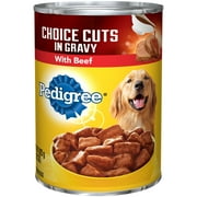 Pedigree Choice Cuts in Gravy With Beef Adult Canned Wet Dog Food, 22 oz. Can