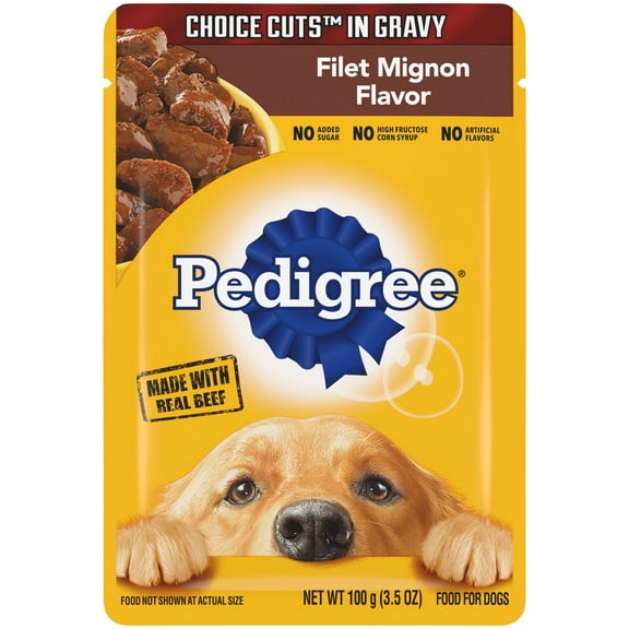 Pedigree Choice Cuts in Gravy Filet Mignon Wet Dog Food, 3.5 oz Pouches