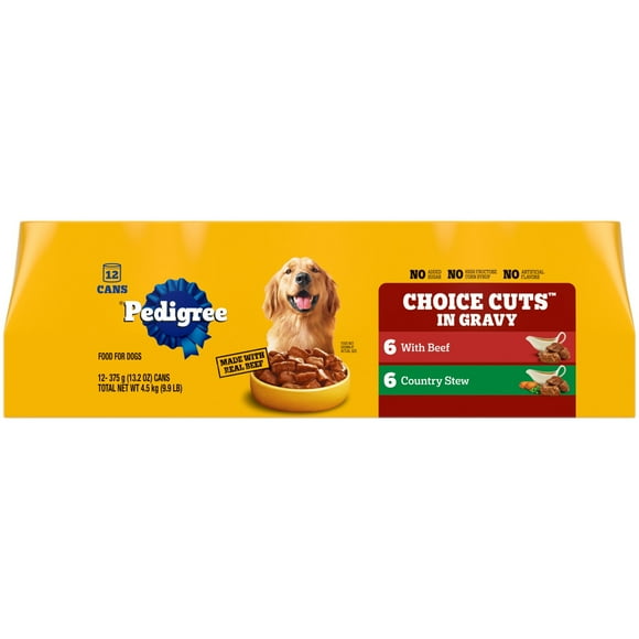 Pedigree Choice Cuts In Gravy With Beef Multipack Adult Canned Wet Dog Food, 13.2 Oz. Cans 12 Pack