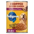 thumbnail image 1 of Pedigree Chopped Ground Dinner Filet Mignon Flavor Adult Wet Dog Food, (12) 13.2 oz Cans, 1 of 12
