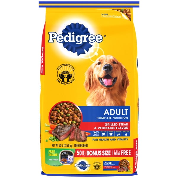 Pedigree Complete Nutrition Adult Dry Dog Food Grilled Steak ...