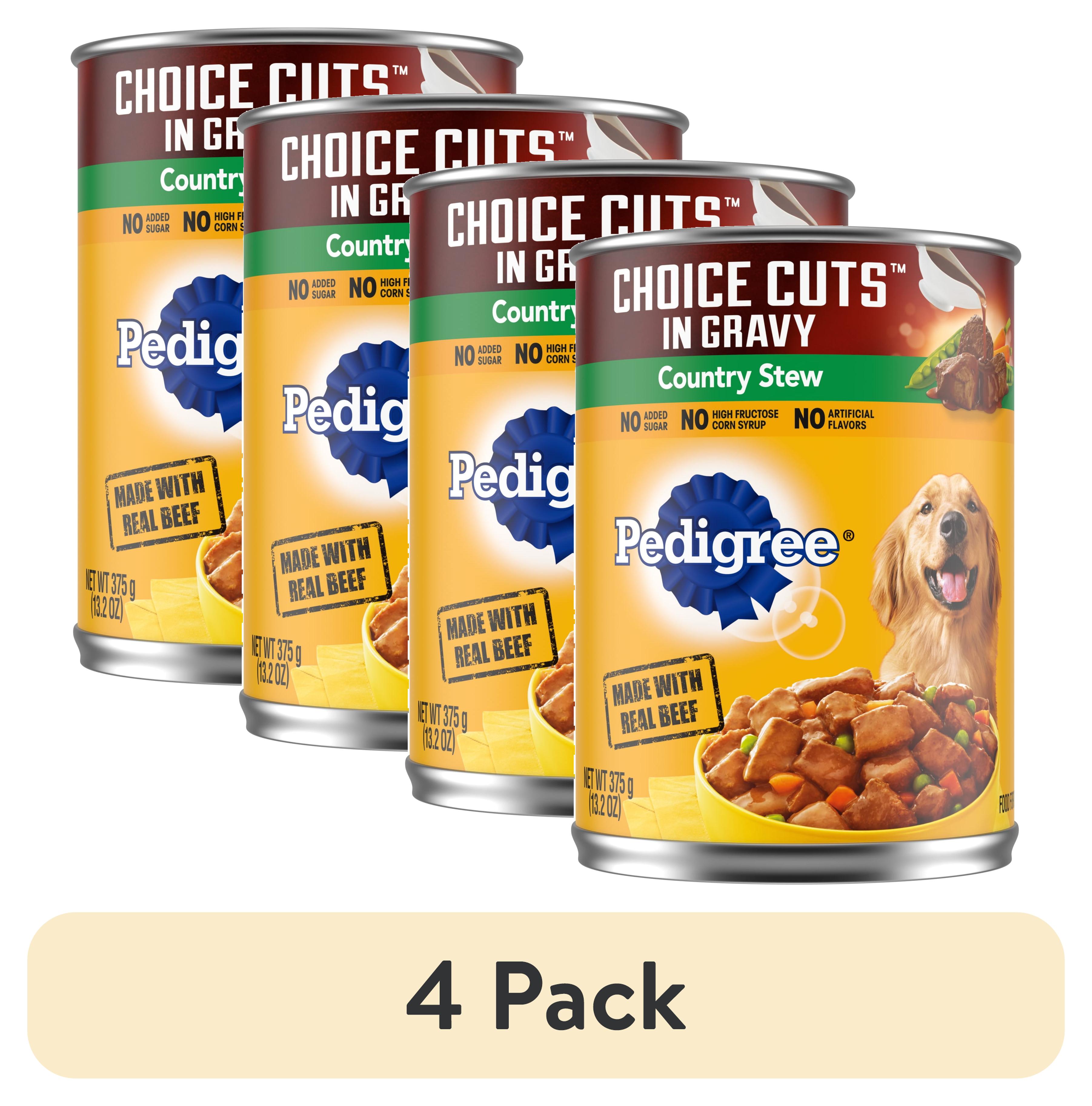 (4 pack) Pedigree Country Stew Cuts in Gravy for Adult Dogs Wet Dog