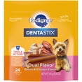 thumbnail image 1 of Pedigree Dentastix Bacon & Chicken Dual Flavor Small Dog Dental Treats, 5.08 Oz. Pack, 1 of 10
