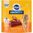 thumbnail image 1 of Pedigree Dentastix Bacon Flavor, Large Dog Treats, 2.08 Lb. Bag, 1 of 11
