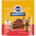 thumbnail image 1 of Pedigree Dentastix Beef Flavor Toy & Small Breed Dog Treats, 5.78 Oz Bag, 1 of 9