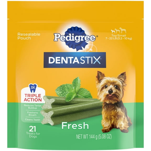 Pedigree Dentastix Dental Care Treats Toy & Small Breed Fresh Flavor, 5.08 Oz. Pack
