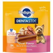 Pedigree Dentastix Dual Flavor Small Dog Dental Treats, 18.24 oz (84 Treats)