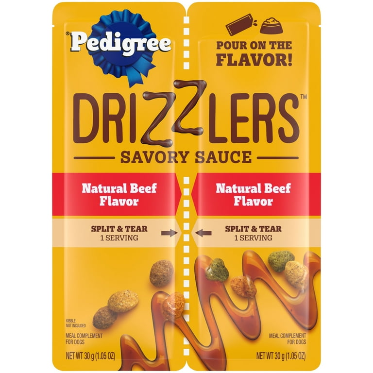 Pedigree Drizzlers Savory Sauce Natural Beef Flavor, 60g Twin