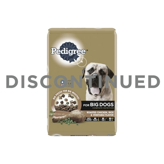 Pedigree For Big Dogs Adult Complete Nutrition Dry Dog Food Roasted Chicken, Rice & Vegetable Flavor, 17 lb. Bag