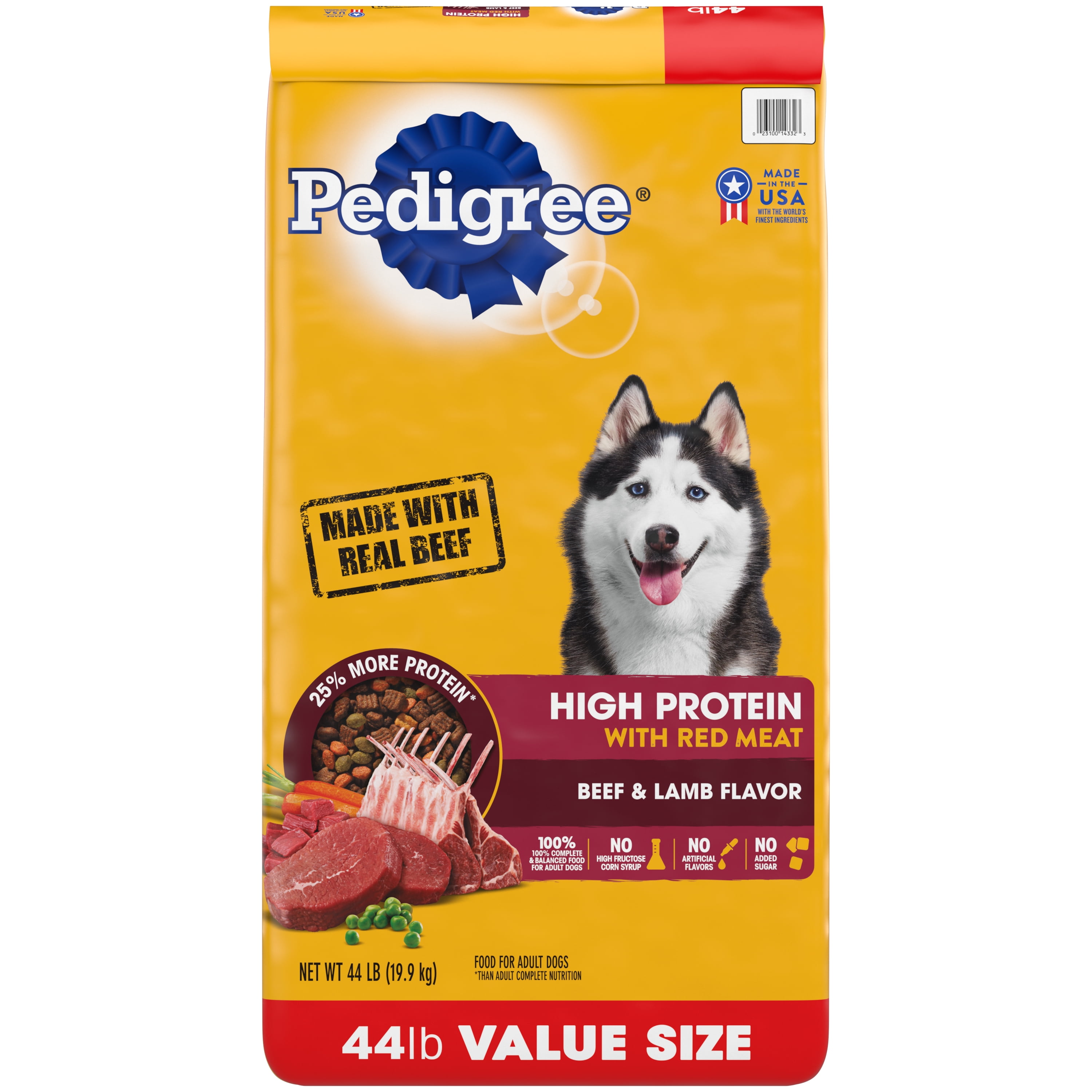 Pedigree High Protein Adult Dry Dog Food Beef and Lamb Flavor 50