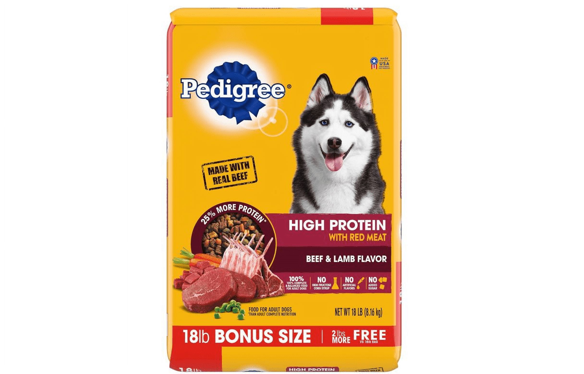 Pedigree HighProtein Adult Dry Dog Food Beef and Lamb Flavor Dry Dog