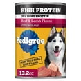 thumbnail image 1 of Pedigree High Protein Beef & Lamb flavor In Gravy Adult Soft Wet Dog Food, (12) 13.2 oz Cans, 1 of 11
