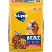 Pedigree High Protein Grilled Steak & Vegetable Flavor Adult Dry Dog Food, 18 lb Bag