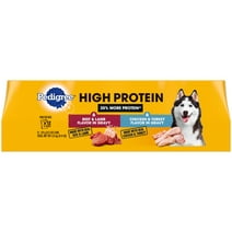 Pedigree High Protein Wet Dog Food Variety Pack, 13.2 oz Cans (12 Pack)