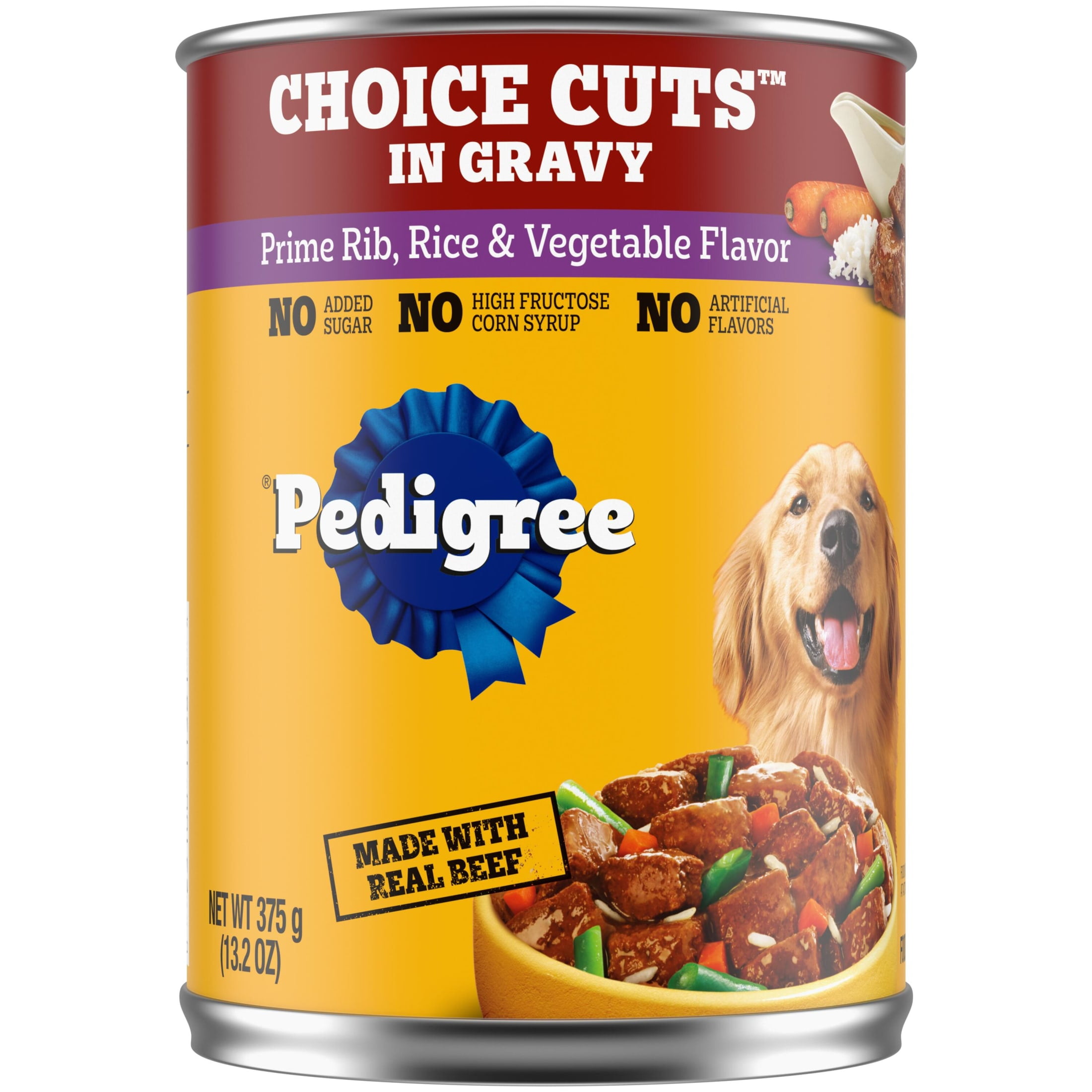Pedigree Choice Cuts In Gravy Prime Rib, Rice & Vegetable Flavor Wet Dog Food, 13.2 Oz. Cans 12 Pack