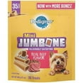 thumbnail image 1 of Pedigree Mini Jumbone Real Beef Flavor Dental Treats for Dogs, 21 oz Pouch (4 Pack), 1 of 6