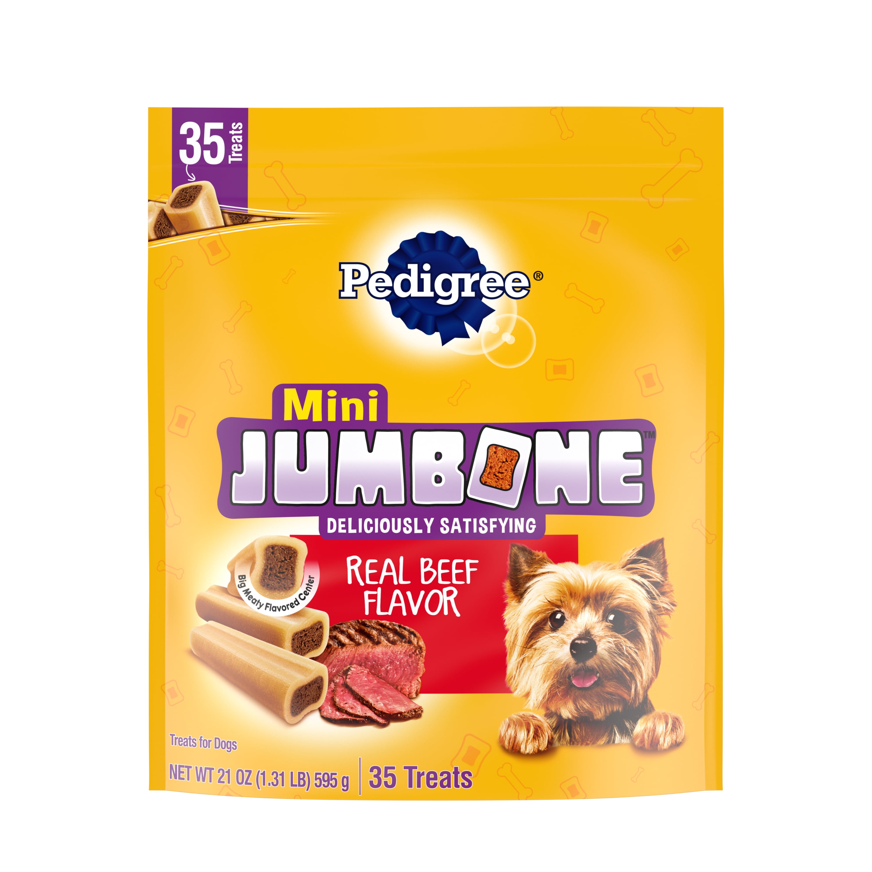 Pedigree Mini Jumbone Real Beef Flavor Dental Treats for Dogs 21