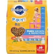 Pedigree Puppy Growth and Protection Chicken and Vegetable Dry Dog Food for Puppies, 30 lb Bag