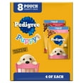 thumbnail image 1 of Pedigree Puppy Morsels Variety Pack Puppy Food, (8) 3.5 oz Pouch, 1 of 13