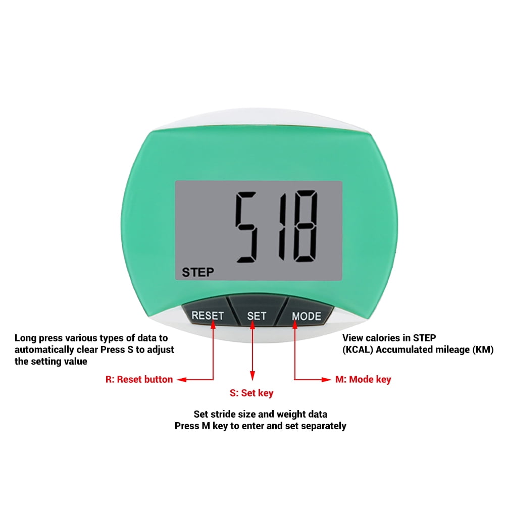 Pedometer Walking Step Counter with Belt Clip Multifunctional Pedometer