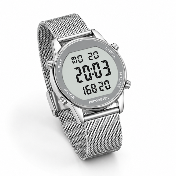 Pedometer Watch For Women Step Counter No App Or Charging