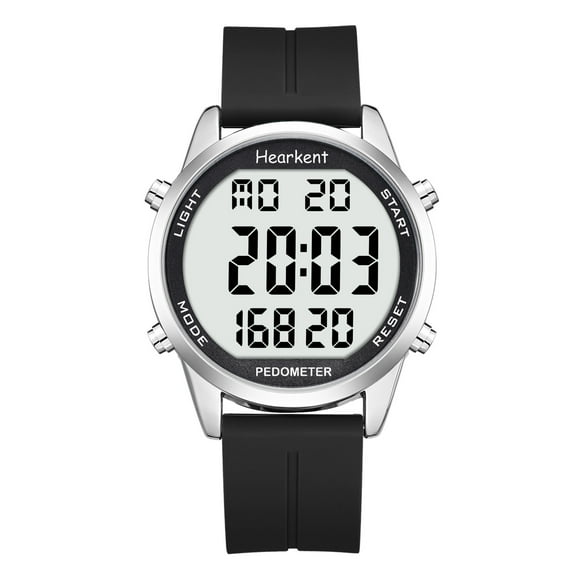 Pedometer Watch for Walking for Senior Non Bluetooth No App Required with Steps Calories Counter and LCD Large Numbers Hearkent-2306