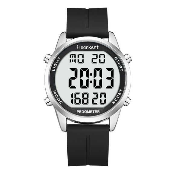 Pedometer Watch for Walking for Senior Non Bluetooth No App Required with Steps Calories Counter and LCD Large Numbers Hearkent-2306