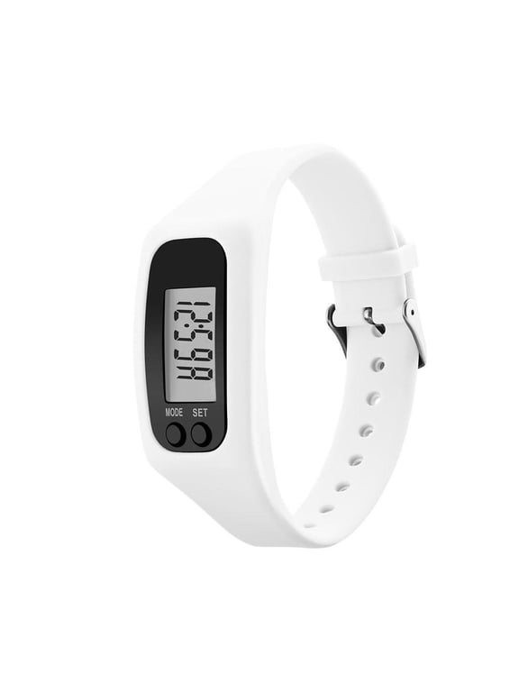 Pedometer Watch with LCD Display Simple Operation Walking Fitness Tracker Wrist Band Digital Step Counte