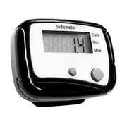 Pedometer for Walking Counters with Digital Display Multifunctional Portable Step for Exercise Kids Adults Outdoor Activities black