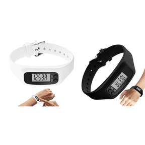Pedometer watch with lcd display, no app required step counter and calorie monitor, fitness pedometer wrist watch for daily travel, walking, jogging and hiking, activity tracker2Pcs