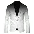 thumbnail image 1 of Pedort Blazer for Men Mens Slim Fit Suit Two Button Notched Lapel Solid Suit Jacket Pants Set Tuxedo for Prom(White,S), 1 of 2