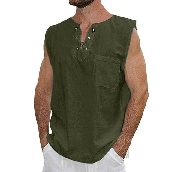 Pedort Golf Shirts For Men Sleeveless Classic Men's Crafted Comfort Tee, Relaxed Green,2XL