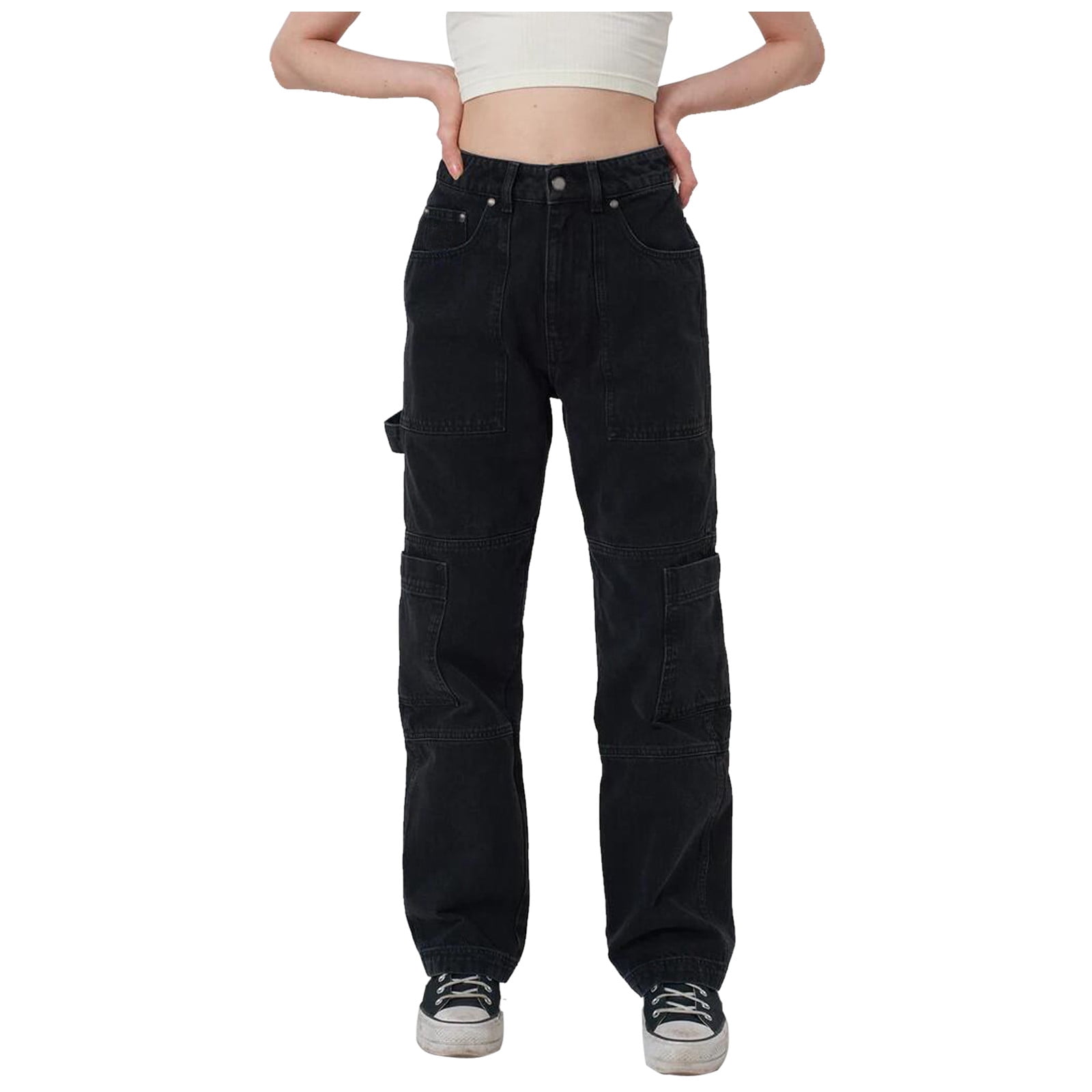 Pedort Jean Pants Women High Waist Cool Denim Control Top Flare Jeans