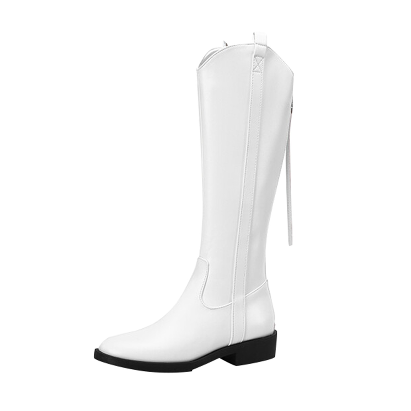 Pedort Knee High Boots for Women Fashion Low Block Heel Riding Boots