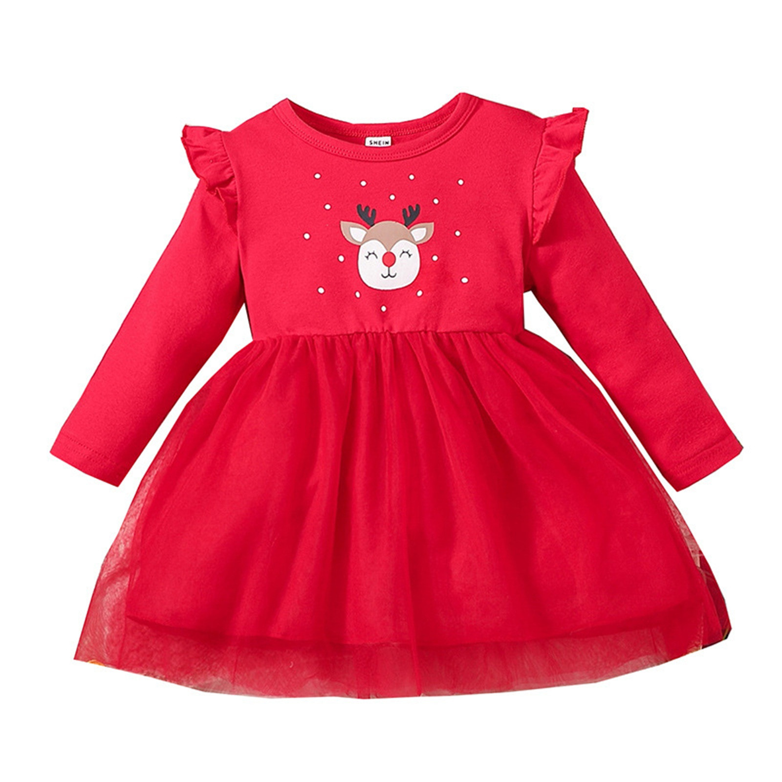 Pedort Little Girls Christmas Dresses Kids Girls Outfit Christmas Santa