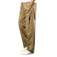thumbnail image 1 of Pedort Men's Cargo Pants Mens Wide Leg Pants Casual Baggy Comfy Trousers Yellow,L, 1 of 5